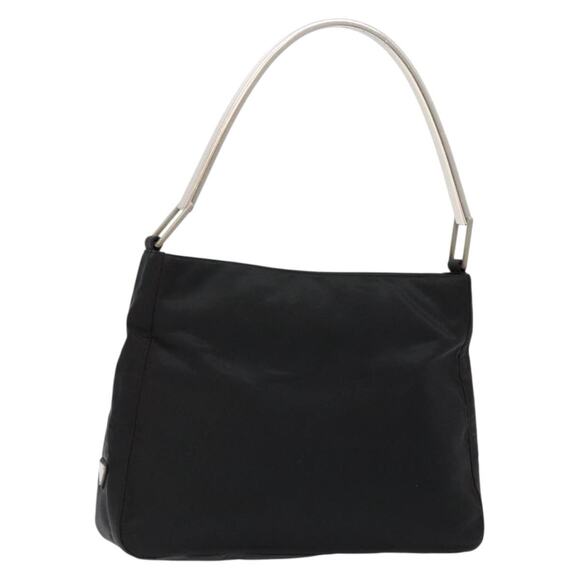 PRADA Shoulder Bag Nylon Black Silver - Picture 1 of 12